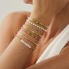 Ingemark 7-teiliges Set Y2K Böhmische Kristallkettenarmbänder für Damen Minimalistische Bunte Elastische Armreifen Tägliche Party Partner Schmuck