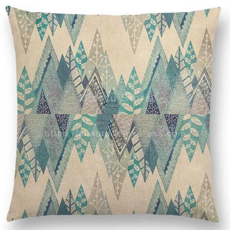 Schönes Blatt-Blumenmuster Mandala Kissenbezug Jahresringe Wunderschöne Blumen Drucke Sofakissenbezug Heimdekoration Dekorativ