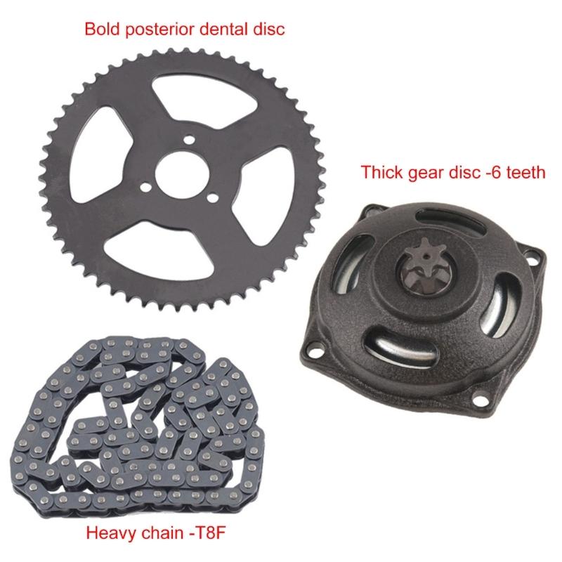47cc 49cc Antriebssystem 25H ODER T8F Kette Mit Getriebe Und Hinterradritzel Pocket Bike Modifikationszubehör