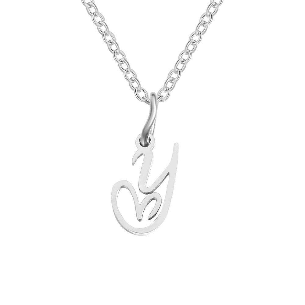 St. Delan Versatile 26-Letter Stainless Steel DIY Necklace Pendant