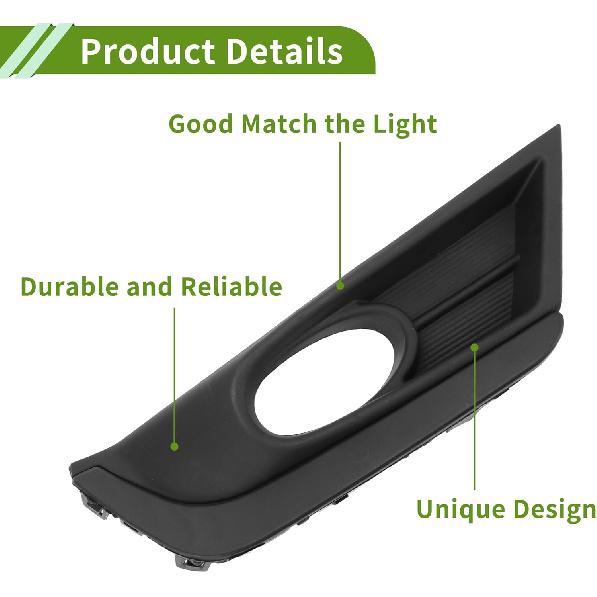 No.71106TLYH11 Fog Light Grill for Honda CRV 2016-2019 Black Front Right Front Lower Bumper Fog Light Cover Inserts ABS 1 Pc