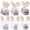 25/50pcs Easter Rabbit Ear Candy Cookies Bag Cute Bunny Eggs Gift Packaging Bag Kids Easter Birthday Party Favors Decor Supplies