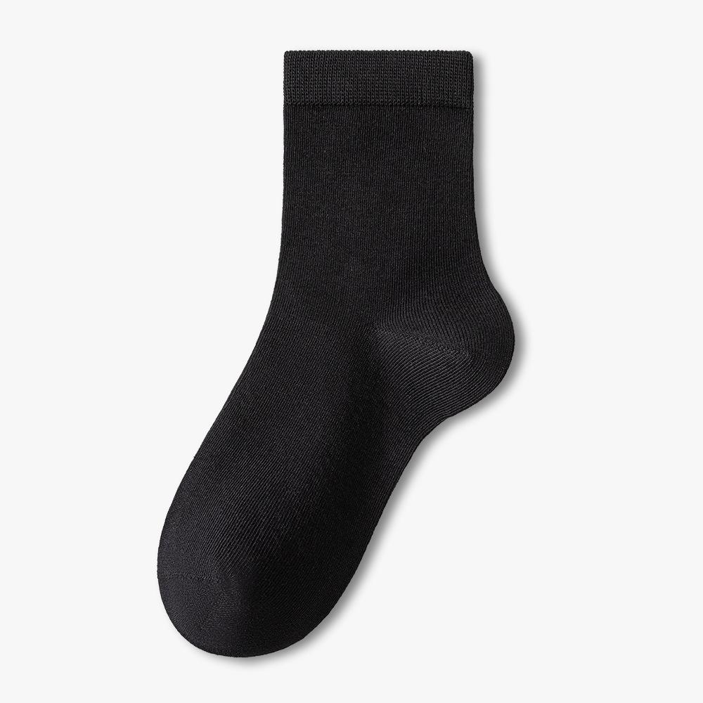 

Pure Cotton Socks for Women, Spring and Autumn, Antibacterial and Deodorizing, Boneless, Solid Color, Casual Spring and Summer Style 1 pair чорний