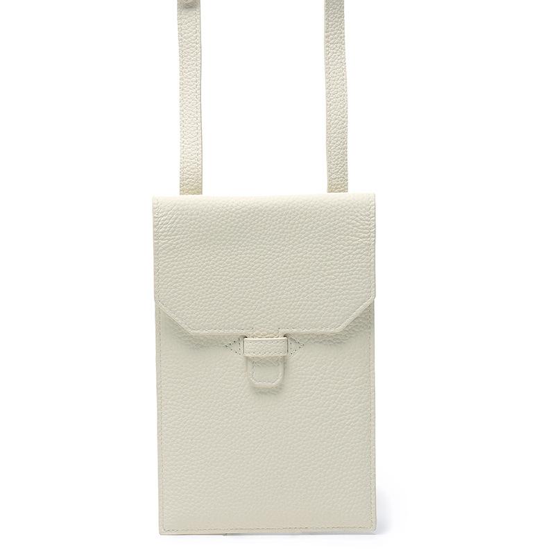 Cowhide Women'S Messenger Mobile Phone Bag Versatile Ultra-Thin Shoulder Bag Genuine Leather Niche Women'S Small Satchel