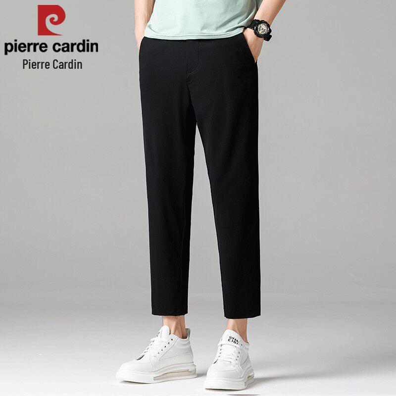 Pierre Cardin Men's Ice Silk Straight Fit Casual Trousers