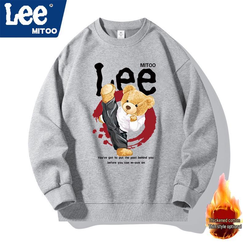 2025 Lee & Mitoo Unisex American Streetwear Fleece Long Sleeve Top