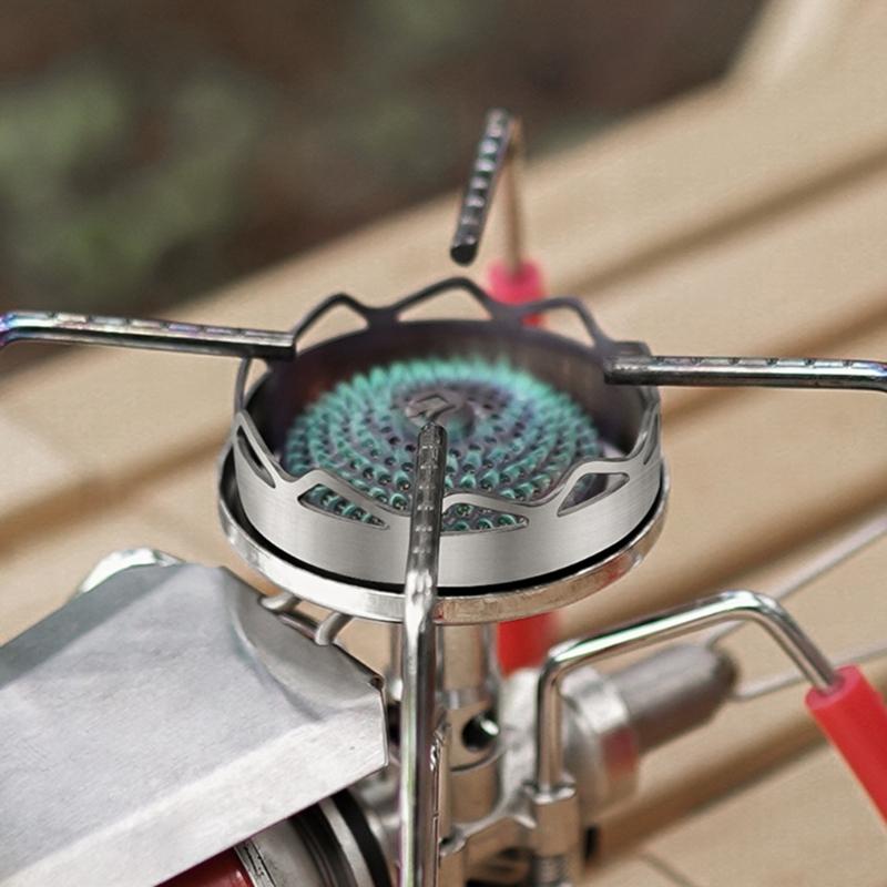 Windschutz Abdeckung Kocher Gasherd Gestell Edelstahl Topfständer Ringe Windschutz Rahmen Sammeln Feuer Hitzesparende Abdeckung