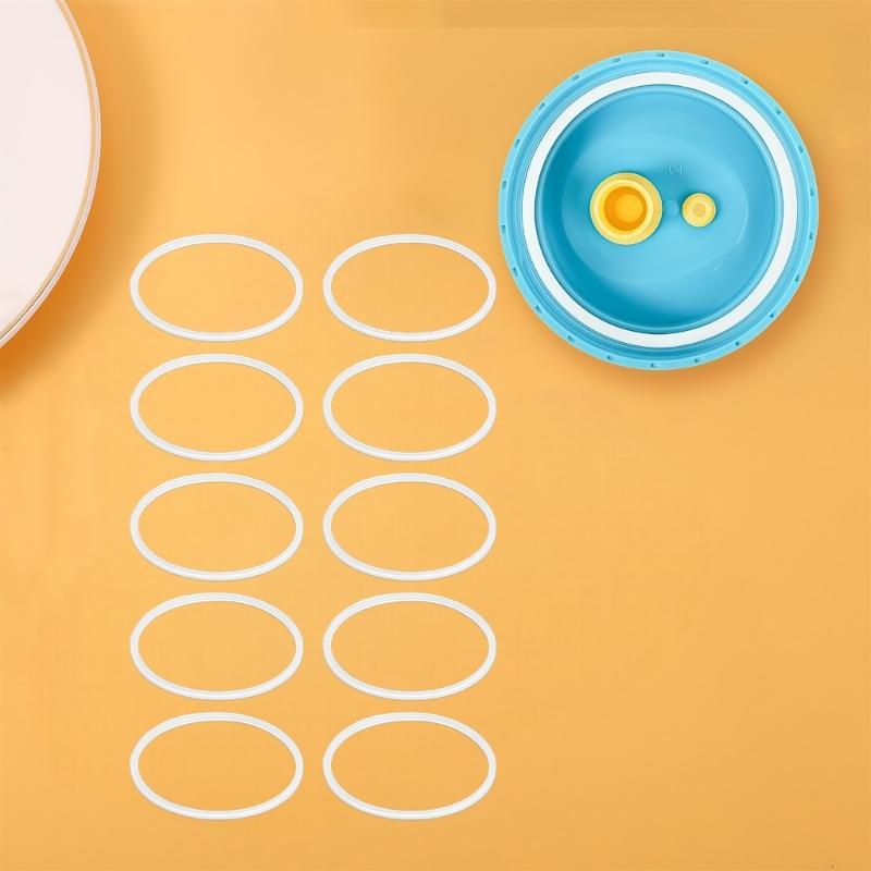 10Pcs Flexible Silicone Sealing O-Rings Works With 15oz Water Bottle Spill Proof Leak Proof Rubber Replacement Gaskets