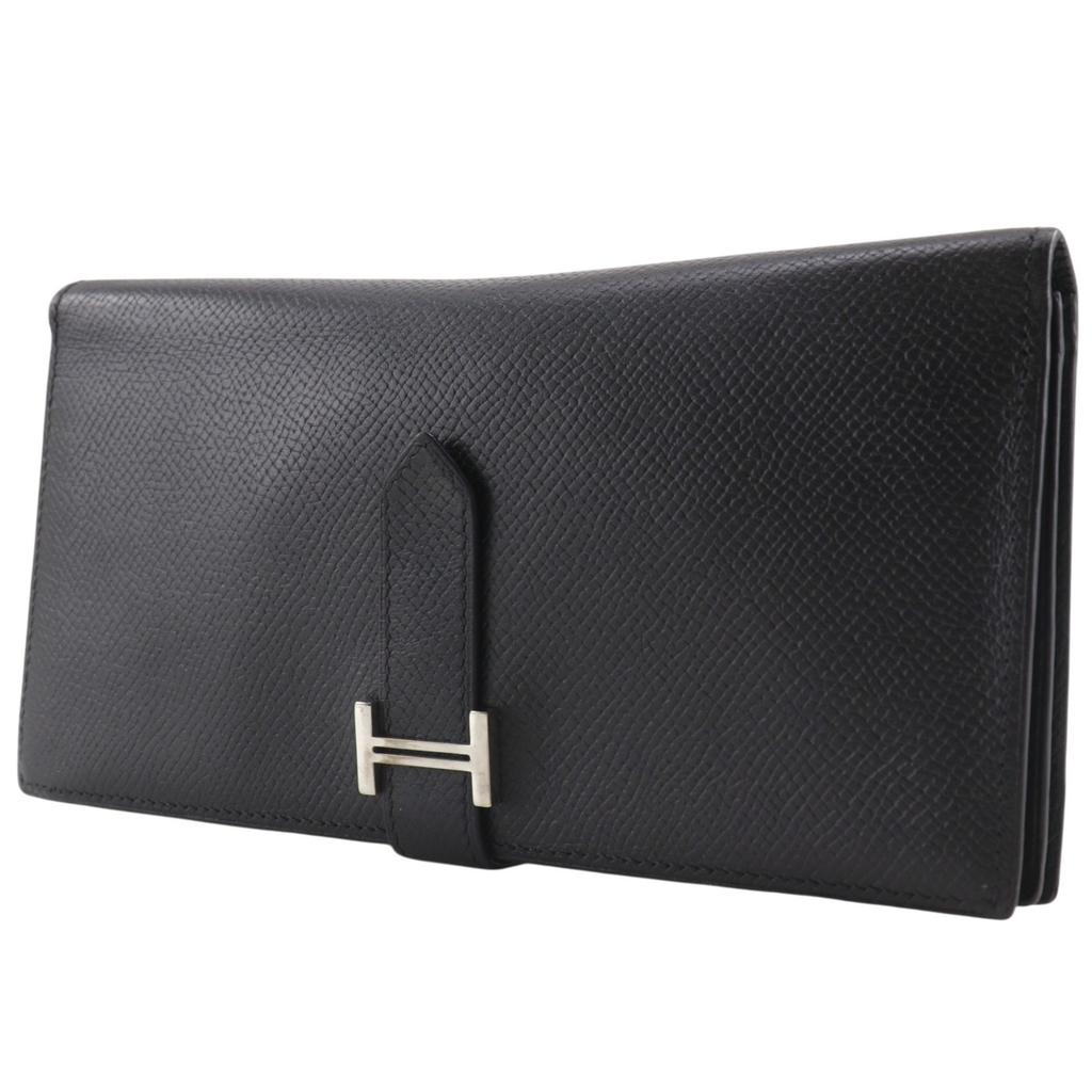 Hermes Beansufla Purse Black / SilverHardware Epsom Unisex Used