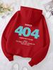 Error 404 Human Not Found Sorry! Men's Hooded Fashion S-XXL Hoodies Fleece High Quality Sweatshirts Autumn Casual Sportswear