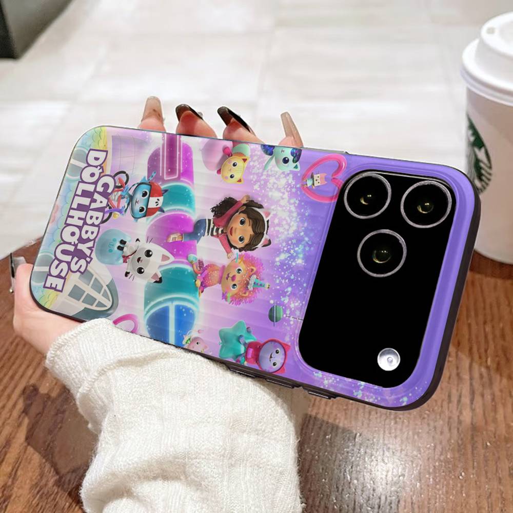 Cute G-Gabbys D-Dollhouses Soft Corrugated Phone Case For IPhone 11 12 13 14 15 16 17 Pro Max Plus Pro Shockproof Cover