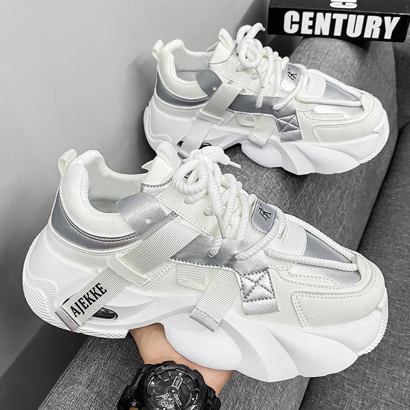 New Luxury Men's Sneakers Fashion Trend Versatile Casual Board Shoes for Teenagers Thick soled Height Increasing Running Shoes