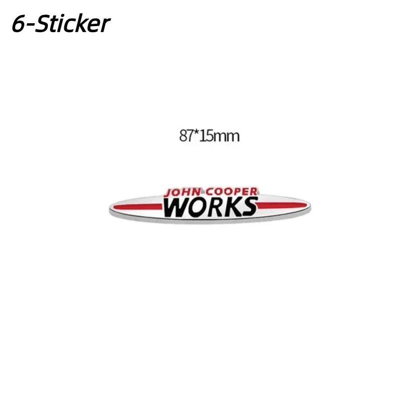 Metal JCW John Cooper Works Emblem Badge Decals For Mi-ni Coopers Clubman Countryman R50 R52 R53 R55 R56 R57 R58 F55