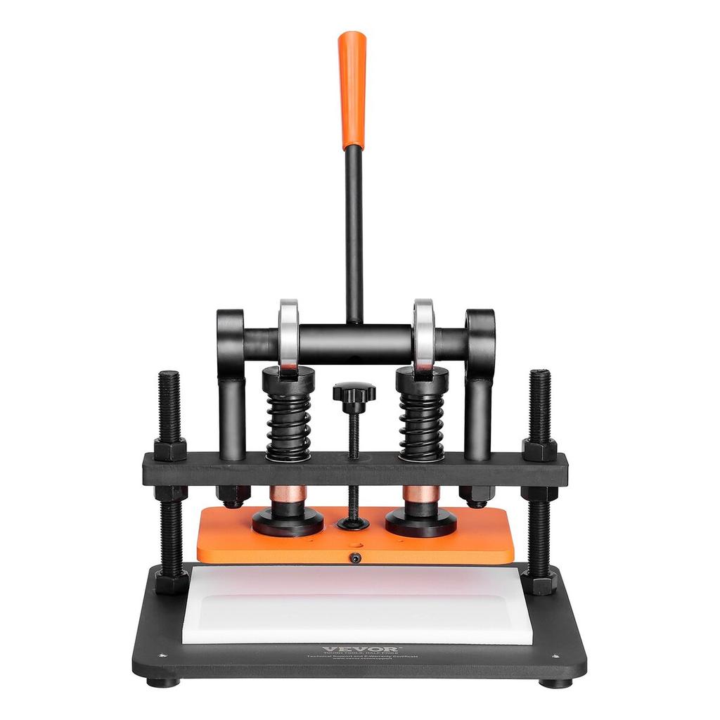 Leather Cutting Machine, 11 x 5.5 in Embossing Plate Manual Die Cutter, 0.47 in Pressure Stroke Leather Embossing Machine, Dual Guide Shafts Die Cut