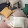 REGINA Cute Tassels Chenille Pillow Case Nordic Bed Knitted Pillow Cover Fall Home Decorative Pillowcase Sofa Soft Cushion Cover
