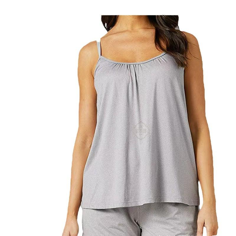 Top Regata Modal Feminino Plus Size Franzido com Bojo – Camisola Base Sem Fio