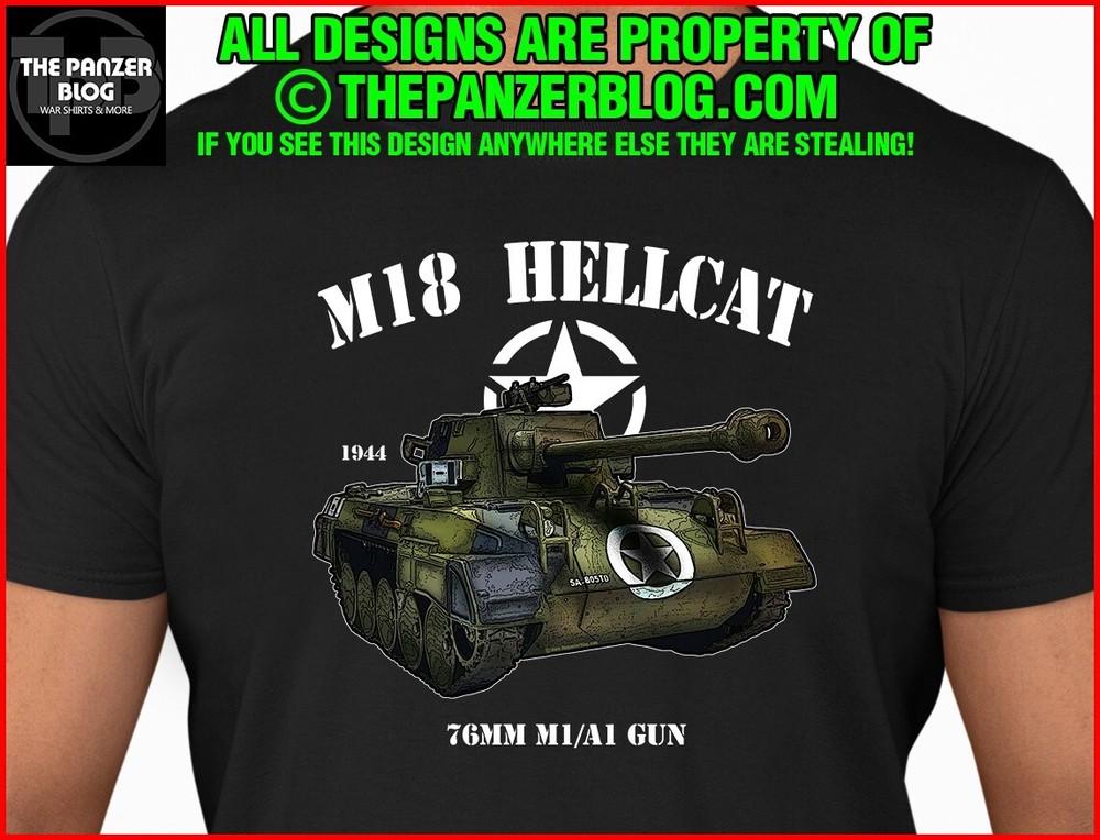 Футболка M18 Hellcat Вторая мировая война Армия США Танк Унисекс Футболка M