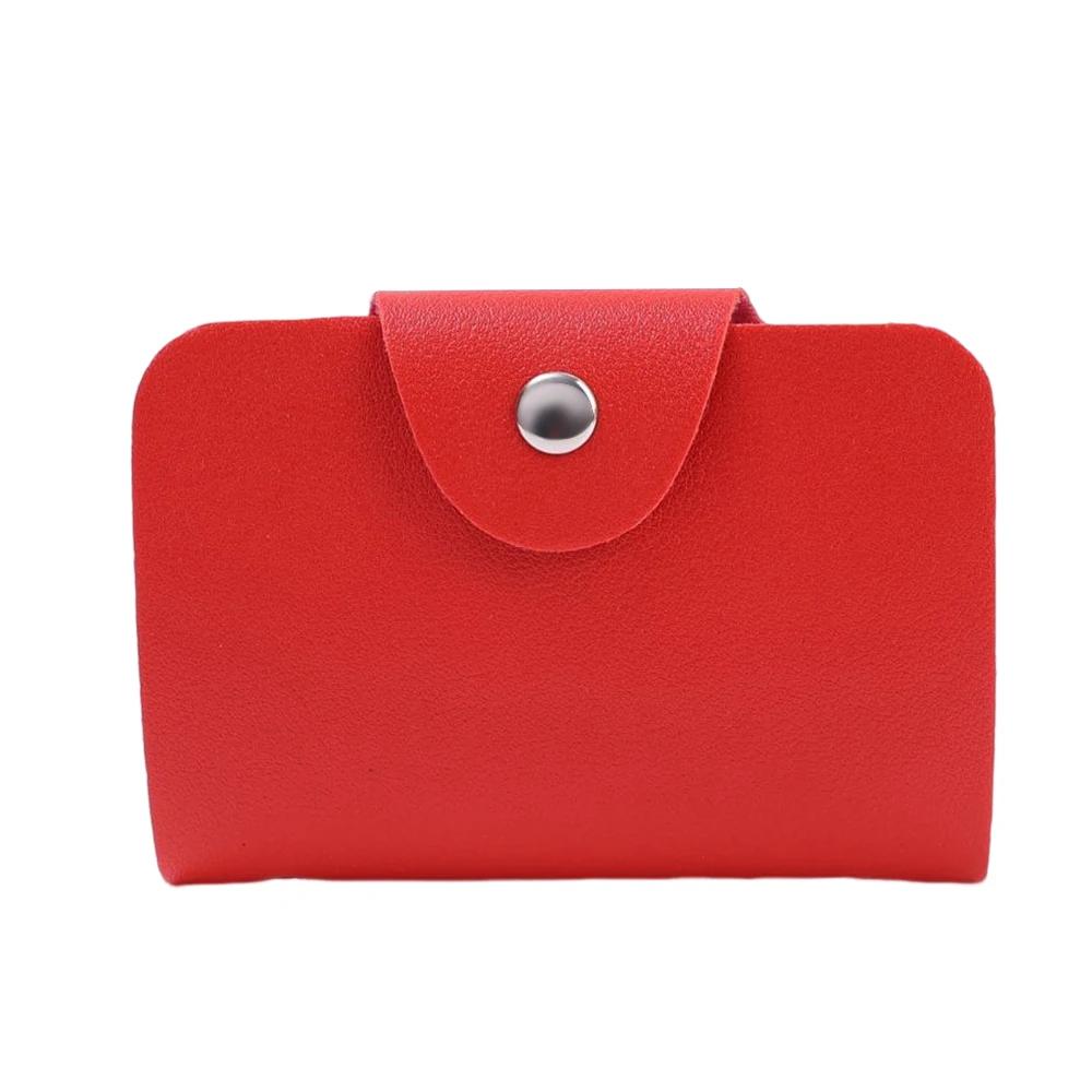 Nouveau Porte-Cartes pour Embouts à 24 Emplacements Sac Simple Couleur Unie Pochette pour Femmes Hommes Organisateur de Cartes de Crédit ID Portefeuille Porte-Cartes en Cuir