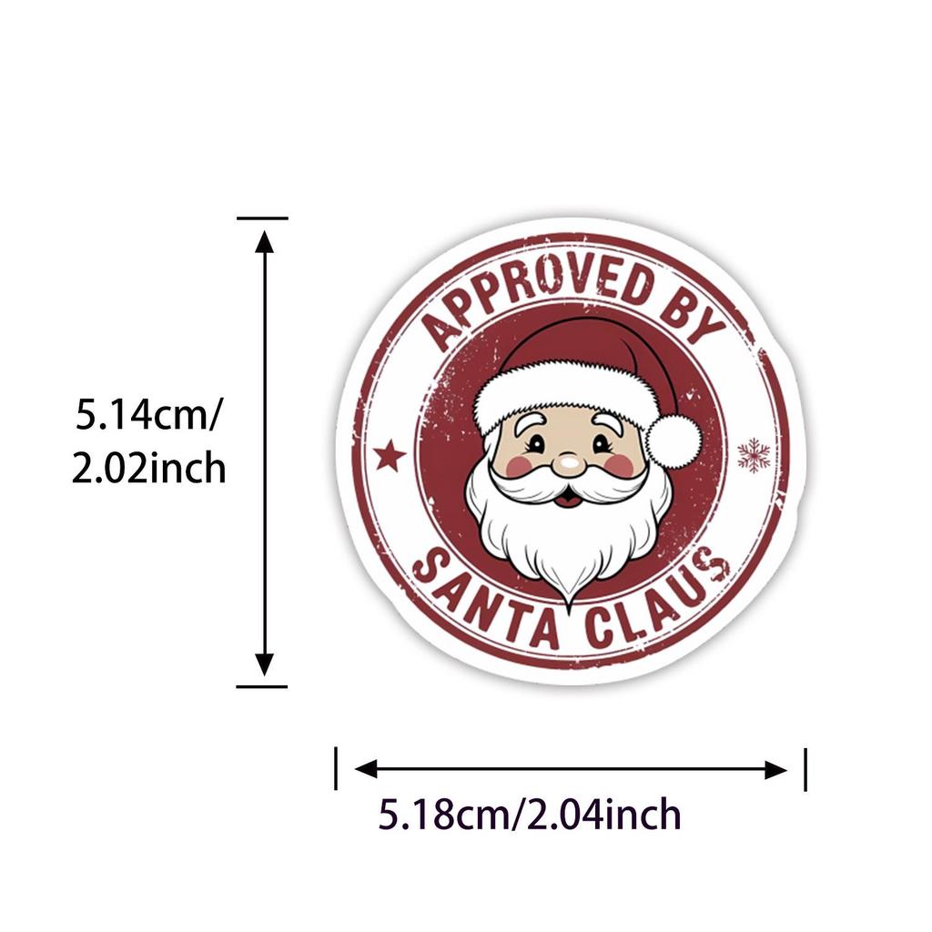 50 Christmas Stickers: Santa Claus Decoration for Phone Cases, Computers, DIY Crafts, Waterproof and Graffiti-Style.