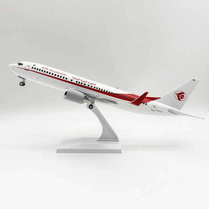 1/240 Scale 30CM B737 Algerian Airways Aircraft Diecast Resin Model With Stand & Wheel Decoration Display Miniature Plane
