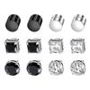 Zirconia Magnetic Ear Clips | No Piercing Faux Stud Earrings for Couples In Stainless Steel
