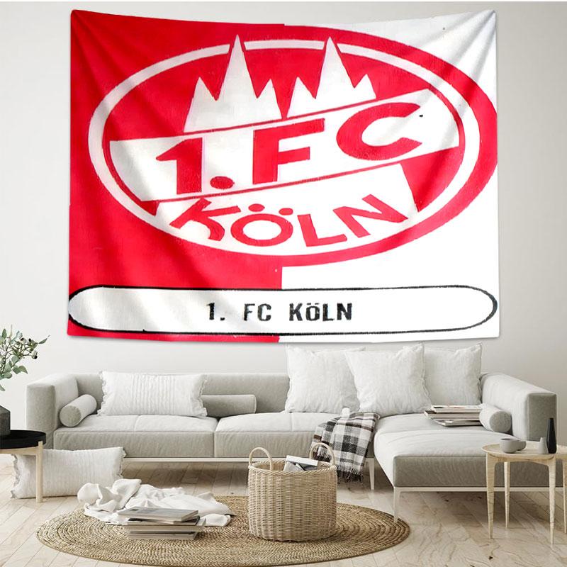 FC Köln Print Wandteppich - Tragbares Wanddekor Tuch, für Zuhause, Wohnheim, Reisen, Schlafzimmer, Wohnzimmer - Ideales Geburtstags-Einweihungsgeschenk