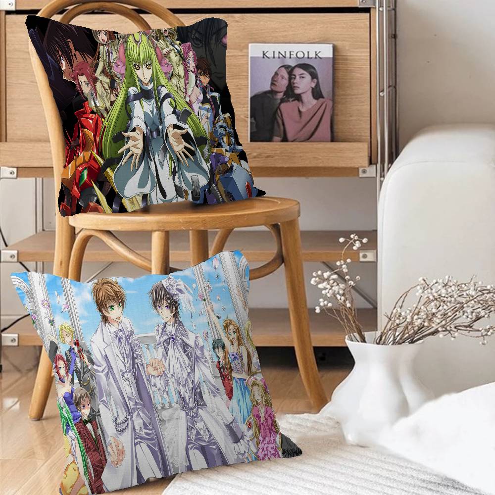 Anime Julius Kingsley Code Geass Pillow Cover for Bedroom Room and Living Room Sofa Decorative Cushion Cover
