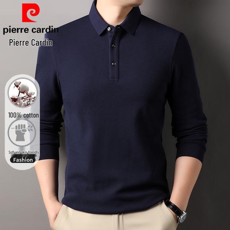 Pierre Cardin Men's Pure Cotton Long Sleeve Polo Shirt
