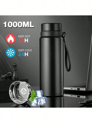 1L Thermosflasche Hält Kalt und Wasserflasche für Wasser Tee Kaffee Vakuumflaschen Edelstahlflasche