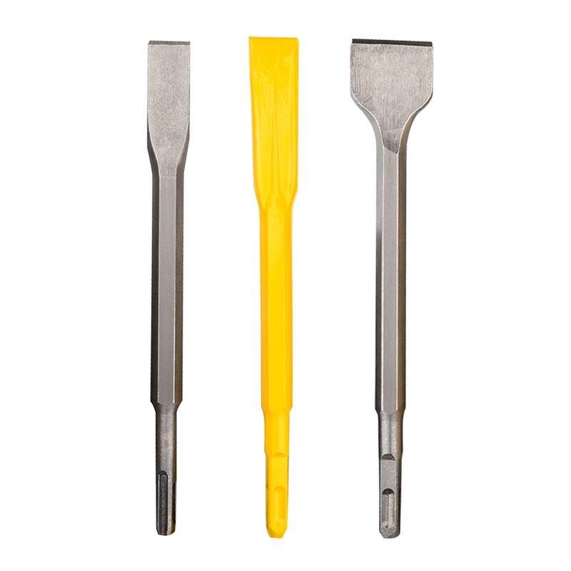 Electric Hammer Impact Drill Set: Square & Round Shank, Pointed & Flat Chisel, Pick Head, Shovel, U-Shaped Chisel, Slotting Drill for Concrete