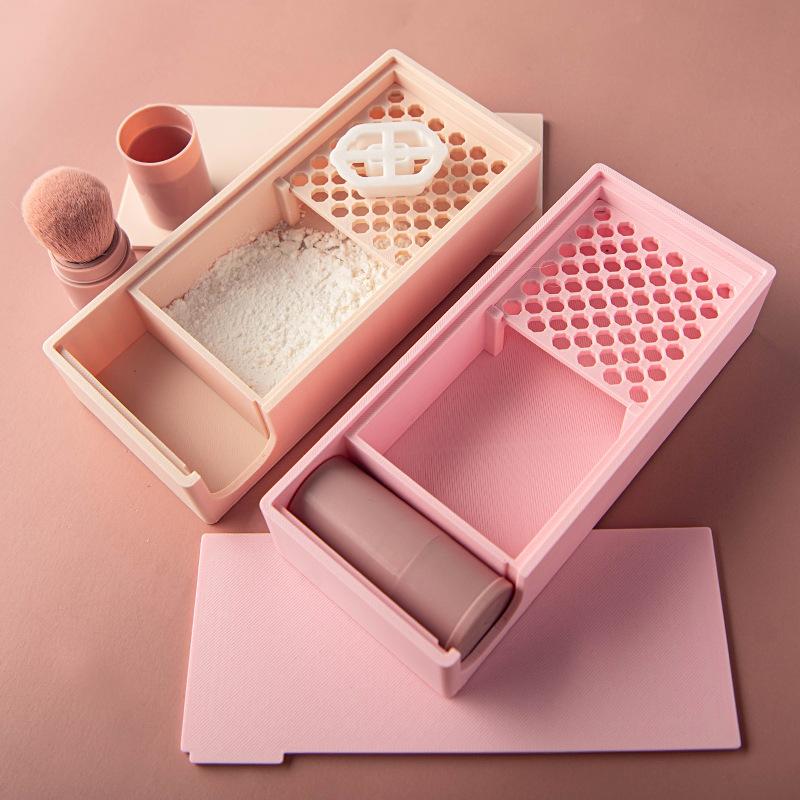 Polymer Clay Cutter Anti-Stick Starch Box With Brush Soft Ceramic Powder Storage Box Diy Earrings Jewelry Auxiliary Tools