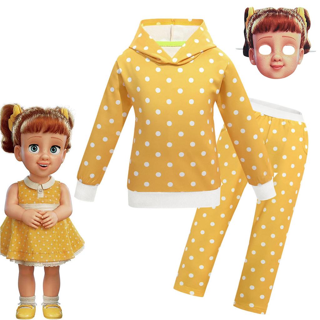 Toy Gabby Cosplay Dress Costume Beast Kingdom Gaby Yellow Dresses Hoodie Kids Story Pants Girls Sweater Cartoon Woody Fancy