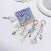 Elegant Beaded Keychain Phone Charm Bow Star Heart Moon Flower Keyring Pendant