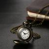 Pocket Watch Rose Antique Analog Display Waterproof Pocket Watch Pendant Necklace Chain Bronze Birthday Anniversary Christmas Valentine's Day Gift