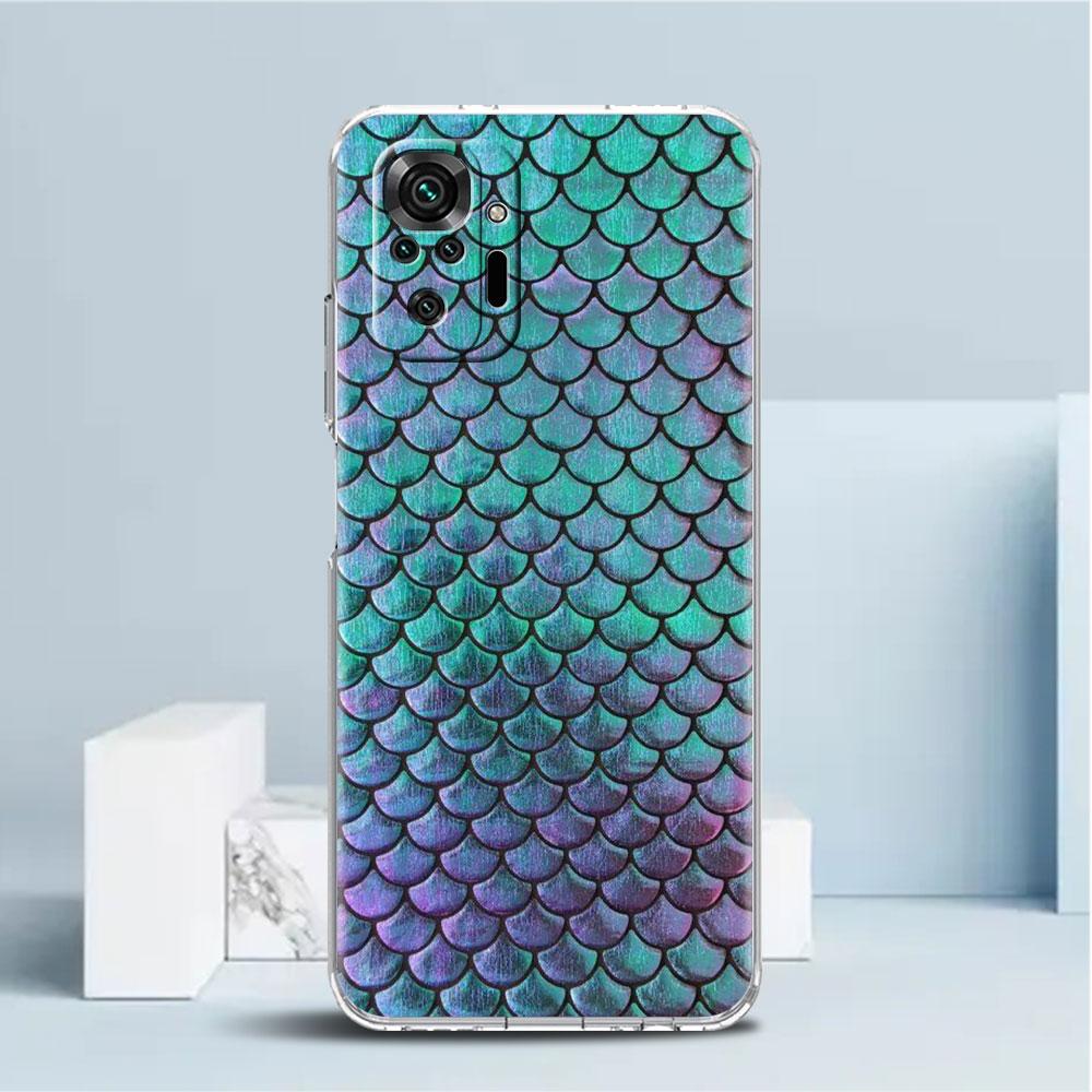 Snake Skin Print Case For Xiaomi Redmi Note 11 Pro 10 9 9S 8 8T 7 9A 9C 9T 10 10C K40 Clear TPU Soft Phone Cover