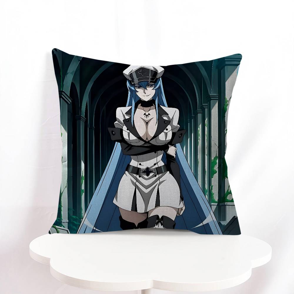 Esdeath Anime Cushion Cover Pillowcase Upholstery Sofa Throw Pillow Home Decor Pillowcas