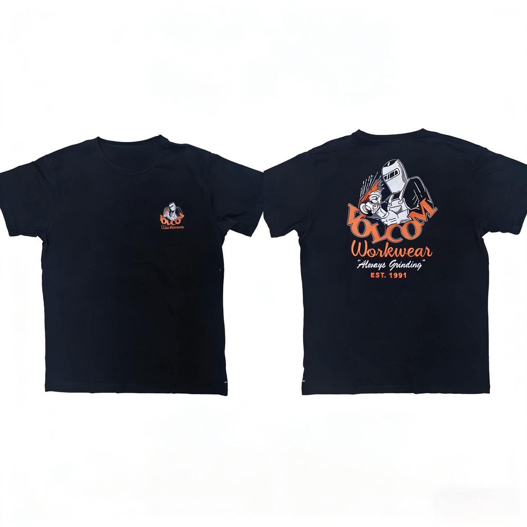Retro Volcom Cotton Short Sleeve Tshirt Personality Niche Skateboard Function Wind All Kinds Of Classic Beauty Tide Surfing