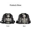 Funny Skull Lunch Bag Tote Bag Leakproof Cooler Bag Insulated Lunch Box with Front Pocket Water-resistant Thermal Lunch Bags with Shoulder Strap for