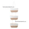 Three-Layer Wall-Mounted Cotton Rope Storage Basket - Decorative Indoor Organizer for Books and Sundries.