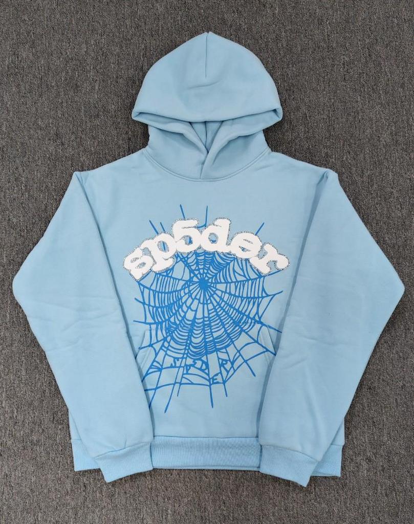 Hanorac Bărbătesc Greu cu Imprimeu Pânză de Păianjen - Trendy, Croială Largă cu Plus de Catifea