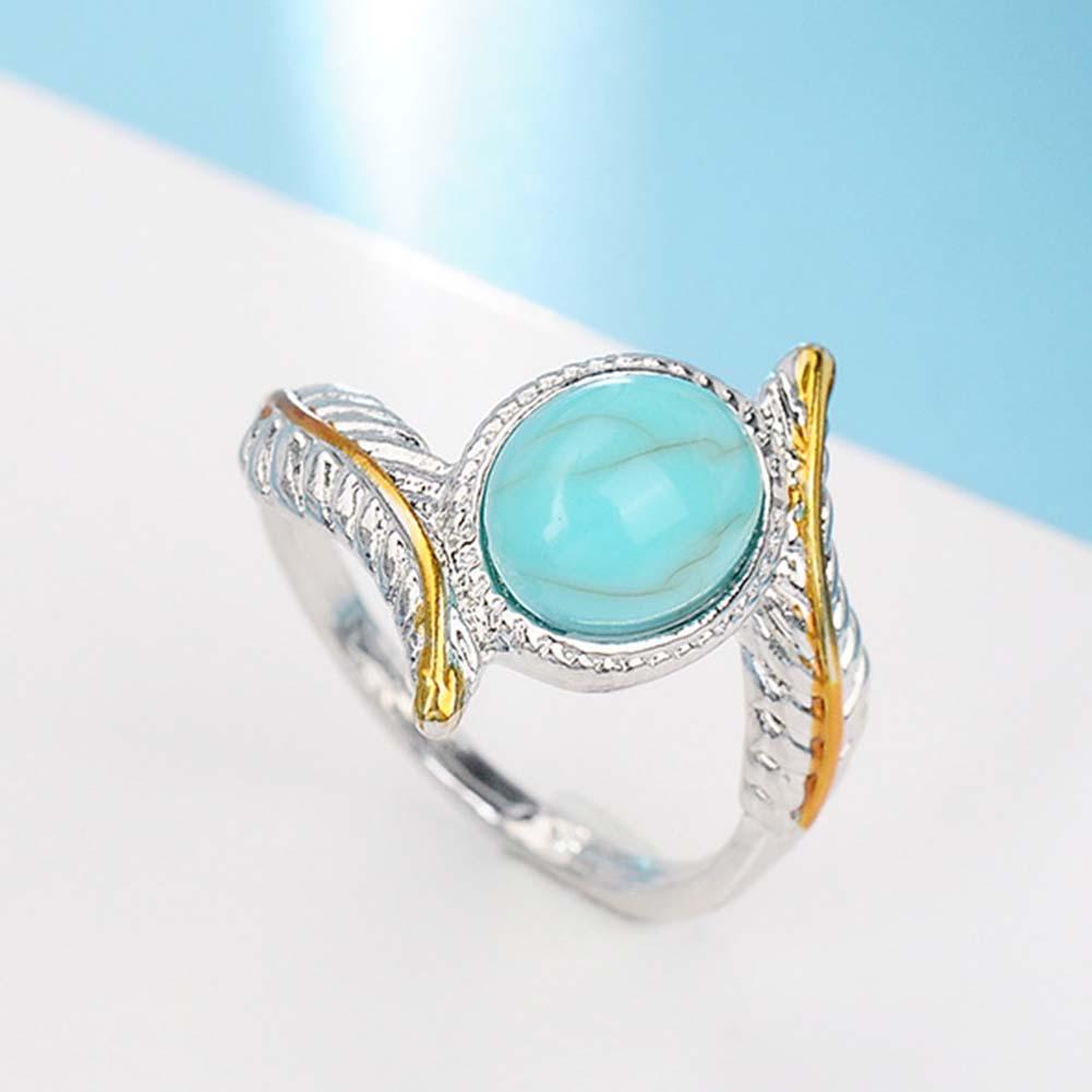 Bluelans Ohrringe Blatt Frauen Zwei Twist Ton Hochzeit Faux Ring Vintage Engagement Schmuck