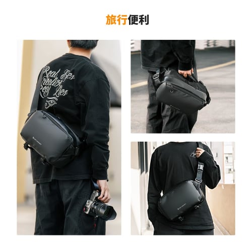 K&F Concept Camera Bag Shoulder Bag Sling Bag Large Capacity Camera Shoulder Bag Stylish Camera Case SLR Camera Bag Adjustable Dividers Water Repellen