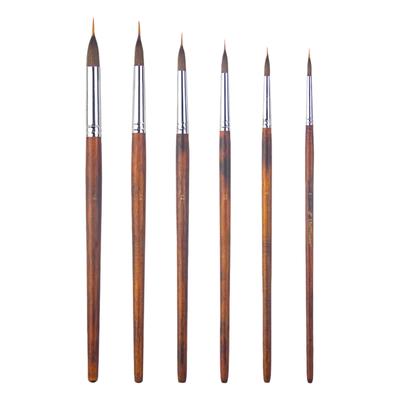 Professional Miniature Brush Wood Handle Detail Paint Brush for Fine Detailing and Acrylic Watercolor Oil Face Painting