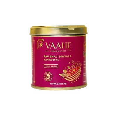 VAAHE Masala Premium pentru Pav Bhaji | 17+ Condimente Naturale | Măcinat și Ambalat Proaspăt | 100% Pur și Natural | Origine Unică | Cutie Premium din Tinichea (70 grame)