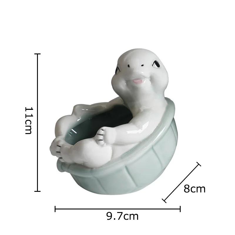 

Cartoon Turtle Ceramic Vase Creative Small Plant Pots Table Decoration Flowers Arrangement Flower Vase Room Aesthetic Decor белый