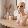 Female Mannequin Head with Shoulders Natural-Looking for Salons, Makeup Artists