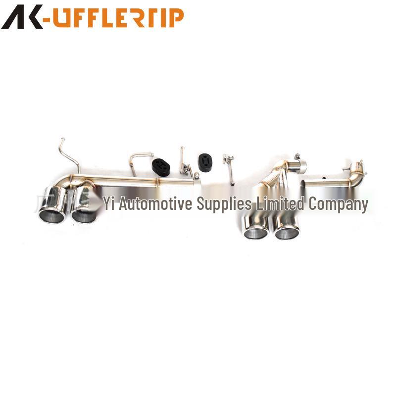 Honda Civic 10th Gen 1.0T Dual Outlet Exhaust Pipe with Carbon Fiber & Stainless Steel Tailpipe