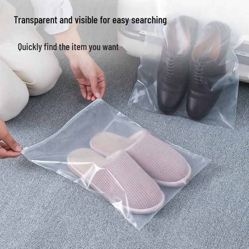 

Водонепроницаемый полиэтиленовый мешок для хранения обуви на молнии: Прозрачный, Пыленепроницаемый, Влагостойкий Чехол для Путешествий Extra Small (20*30cm*14 Silk)