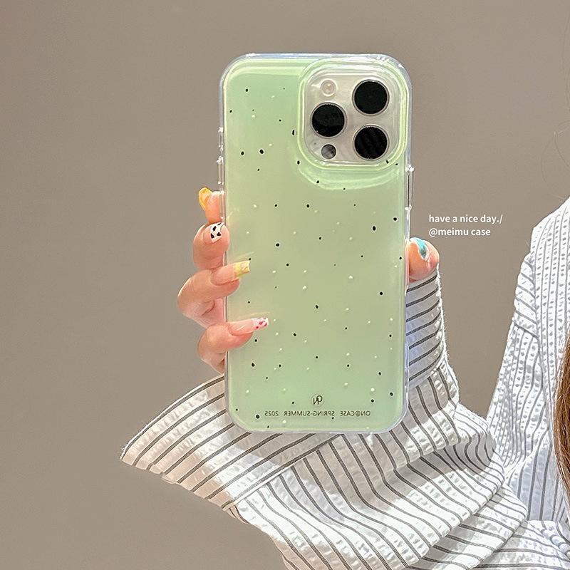 Jelly Color Korean Splash Ink for Apple for Apple 17 Double-layer Mobile Phone Case 16 for IPhone14 Protective Case 15 Women