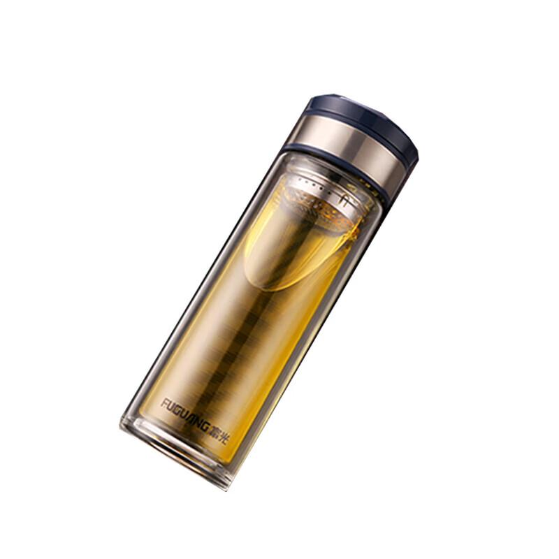 Fuguang Double-Wall Glass Tea Infuser Bottle 400ML